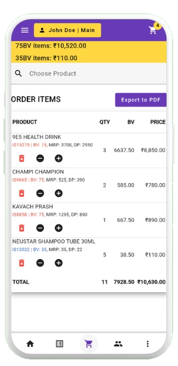 Purchase Order details